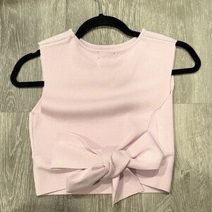 Women's Tie Back Crewneck
Sweater Tank Top Lilac